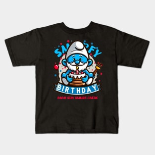 smurfy birthday Kids T-Shirt